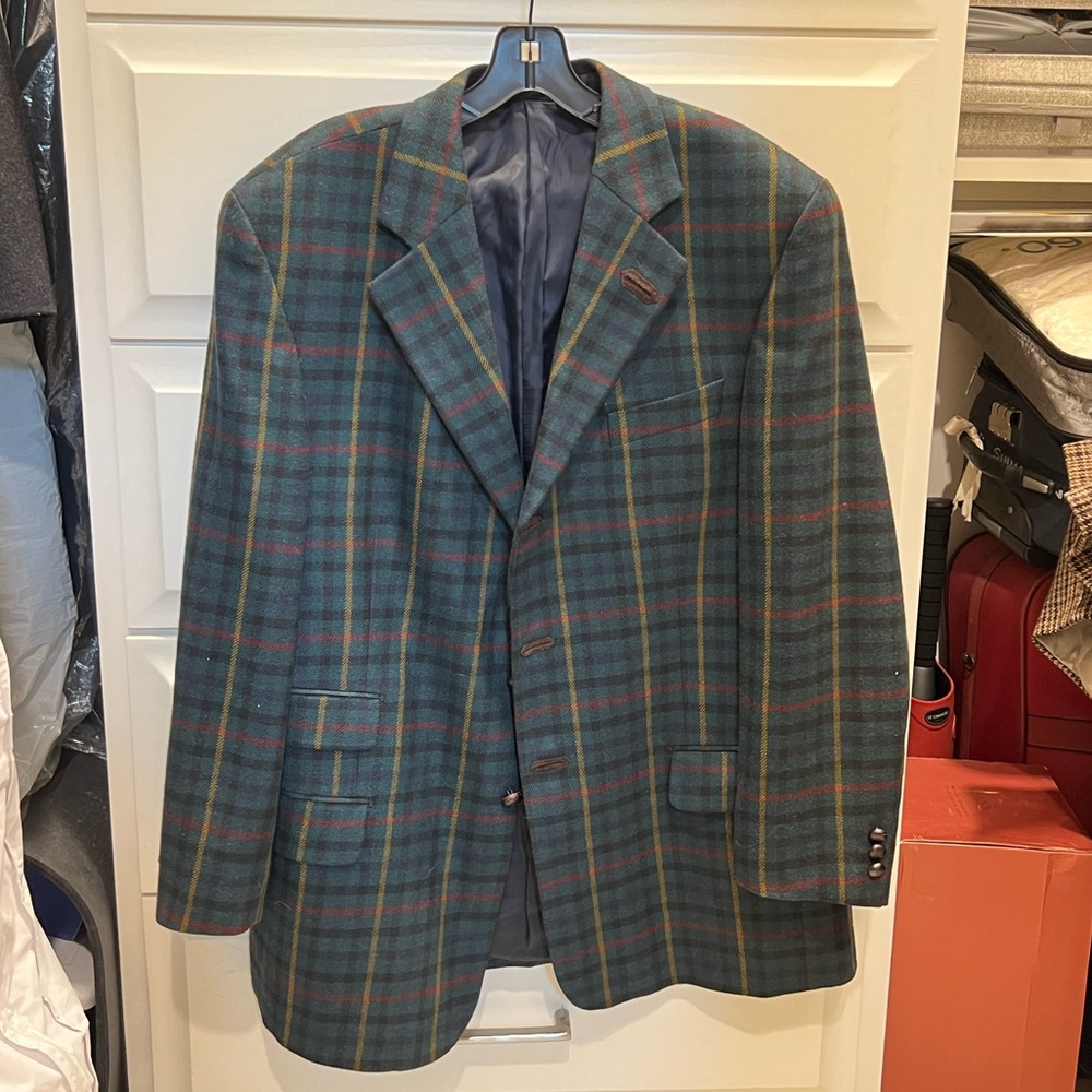 Men’s plaid tartan sport coat